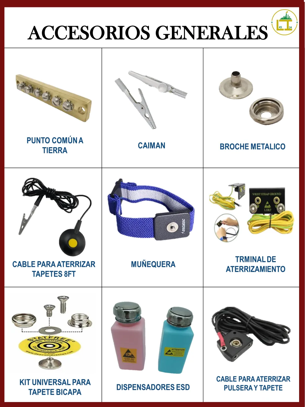 Página 13 del catálogo donde aparece Muñequera ESD