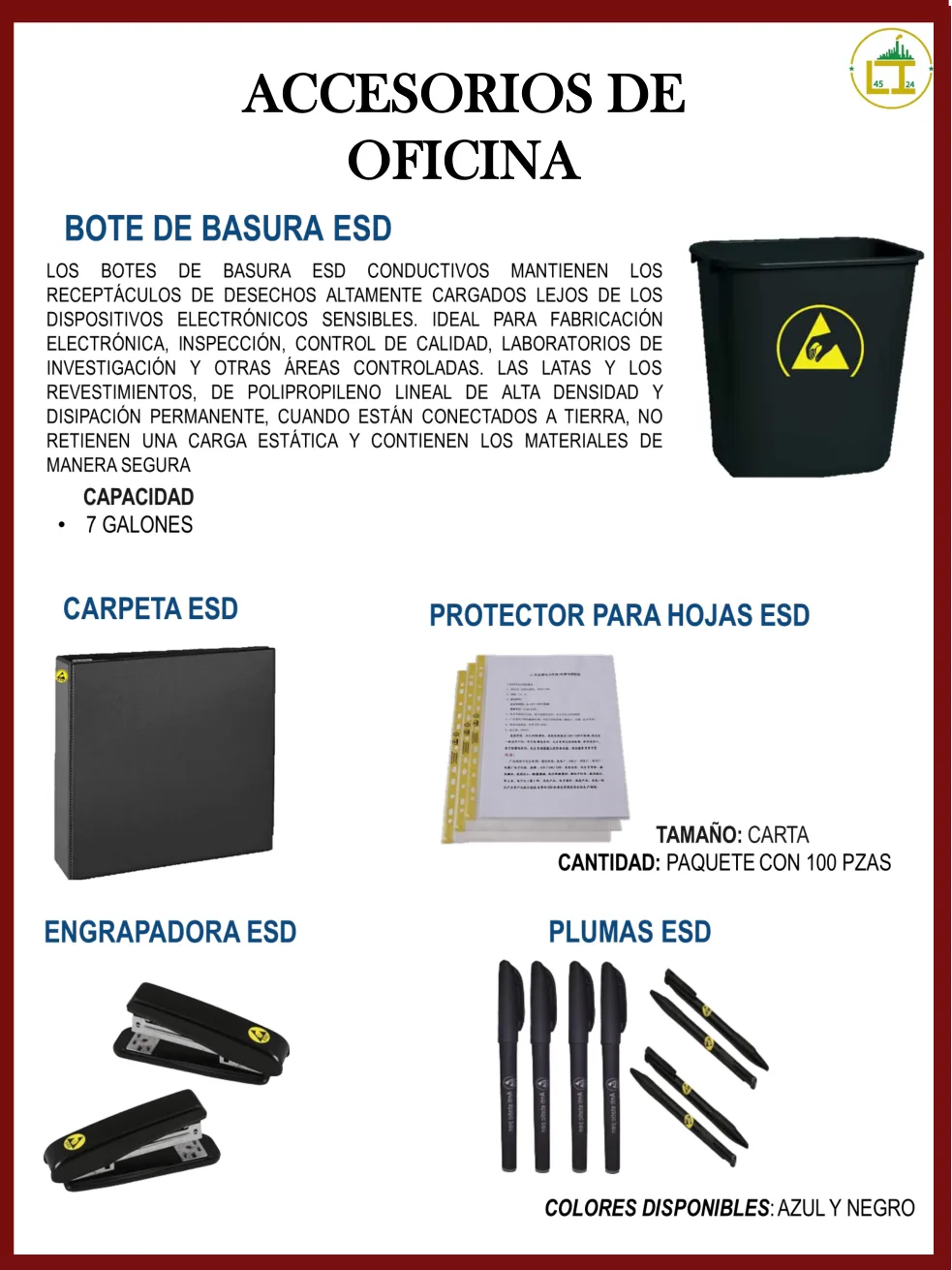 Página 19 del catálogo donde aparece Plumas ESD
