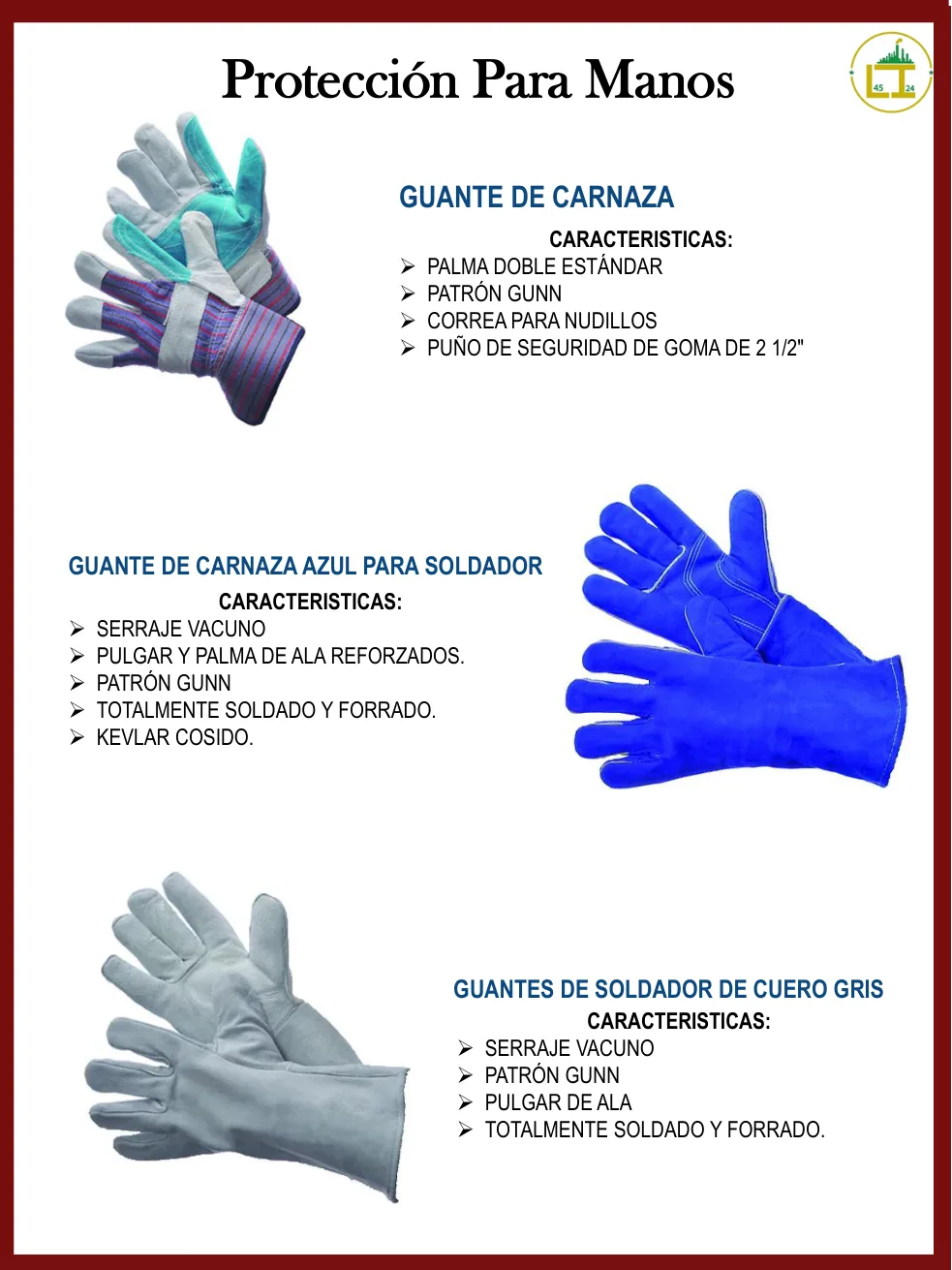 Página 36 del catálogo donde aparece Guante de soldador de cuero gris