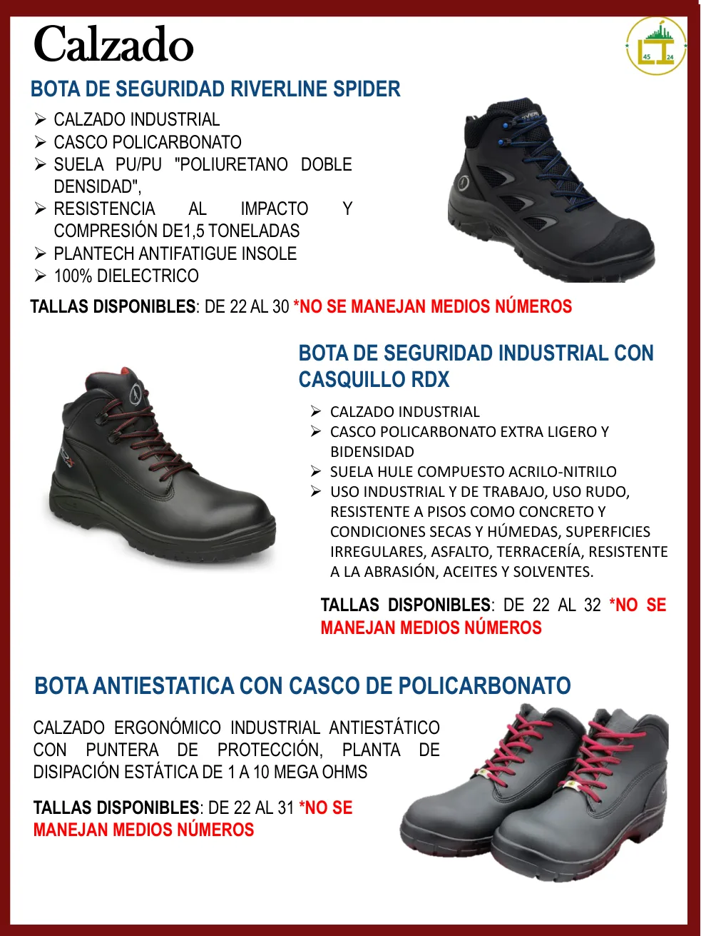 Página 54 del catálogo donde aparece Bota de seguridad con casquillo RDX