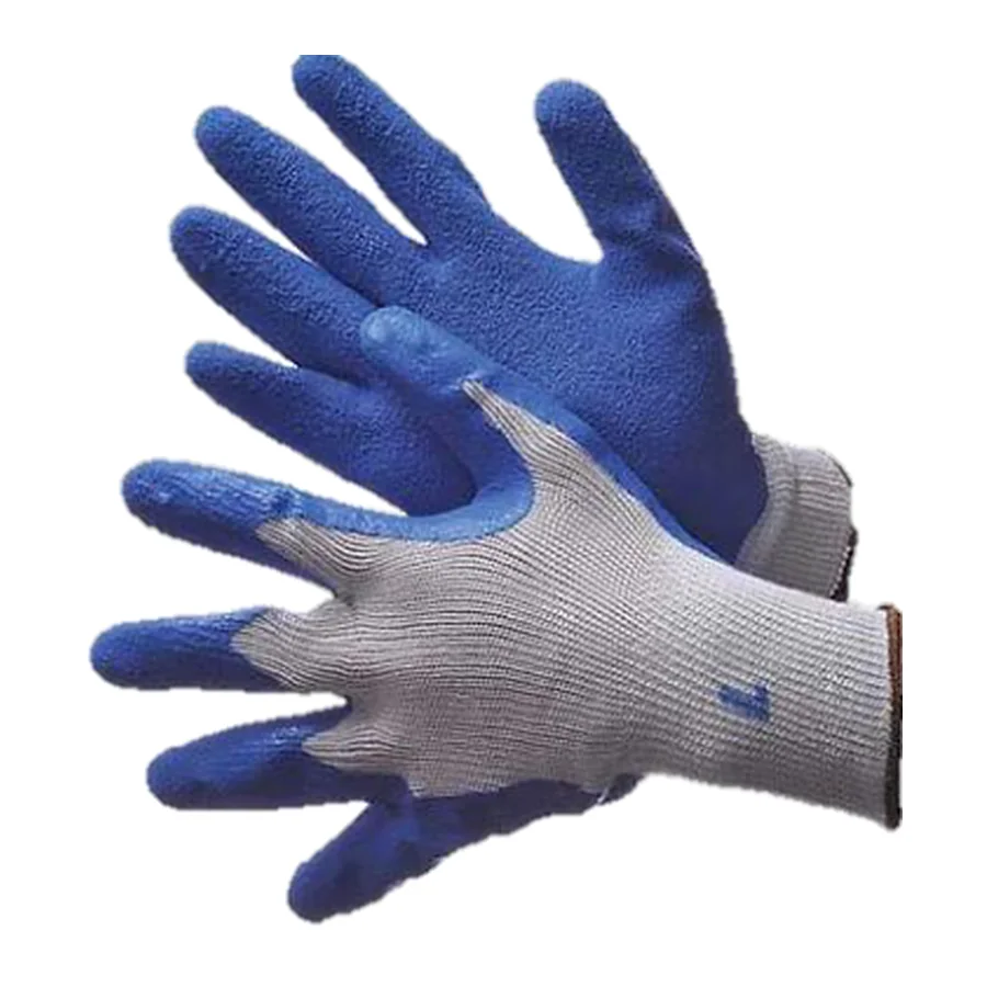 Guante con látex texturizado azul