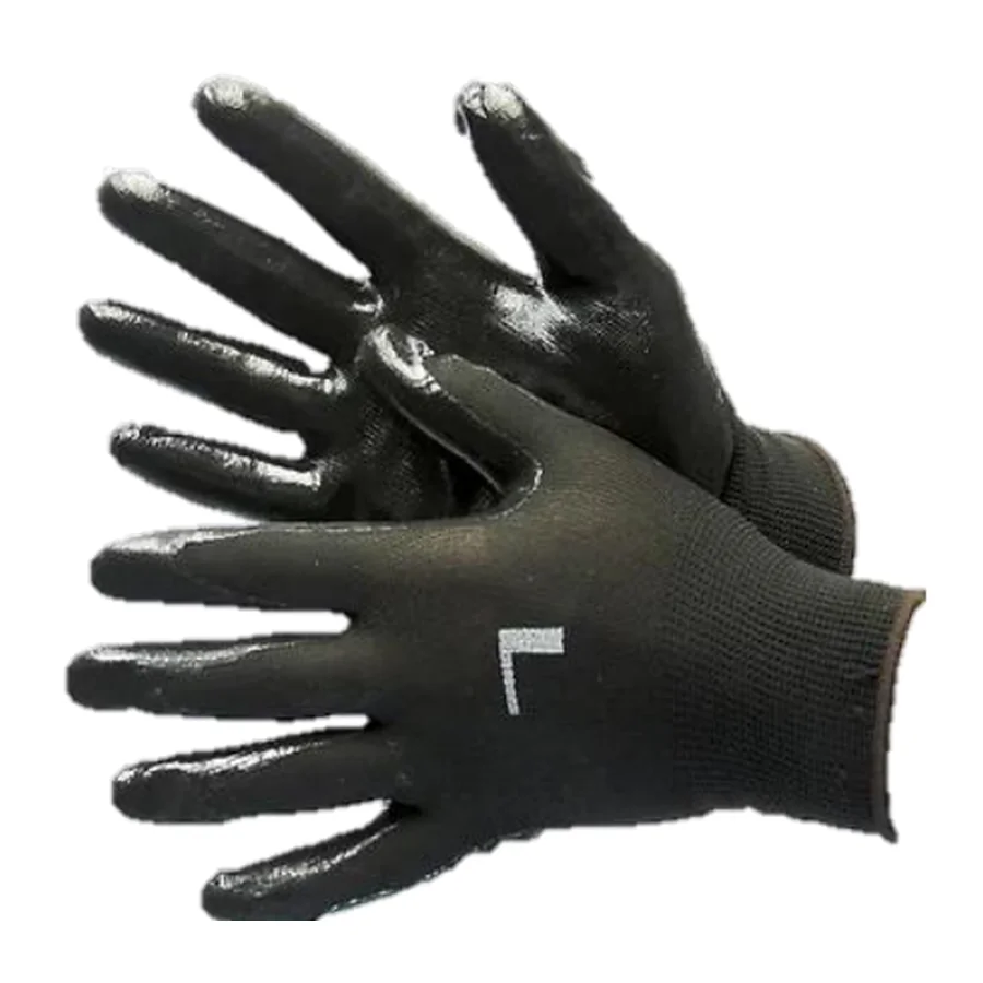 Guante de nylon con nitrilo negro